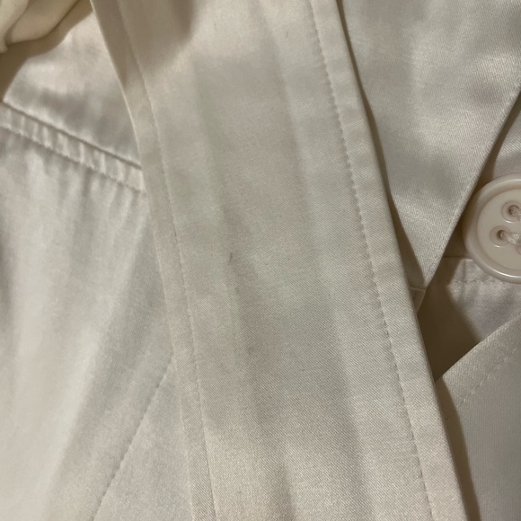 Bebe Off White Satin Trench Coat - Picture 12 of 12